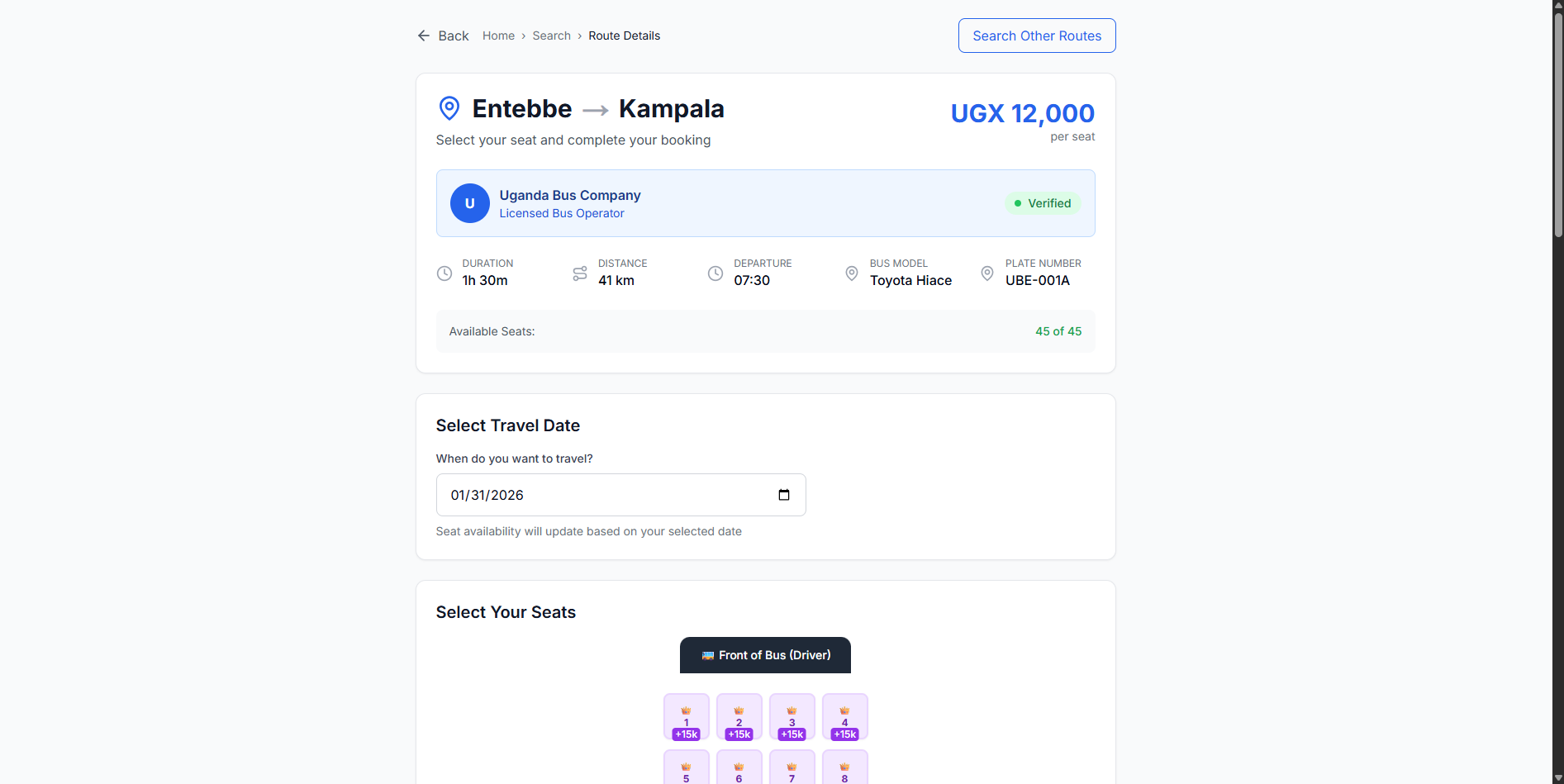 Booking Form